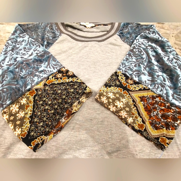 Raglan Sleeve Soft Sheen Velvet Top